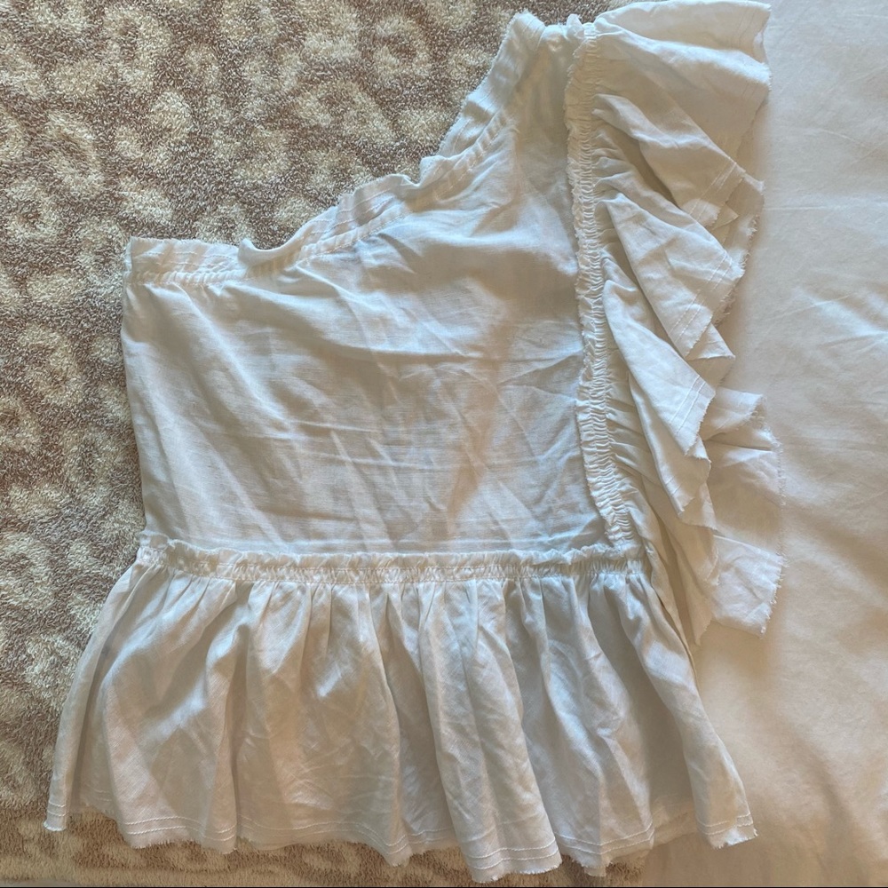 White Ruffle Top - Picture 4 of 4